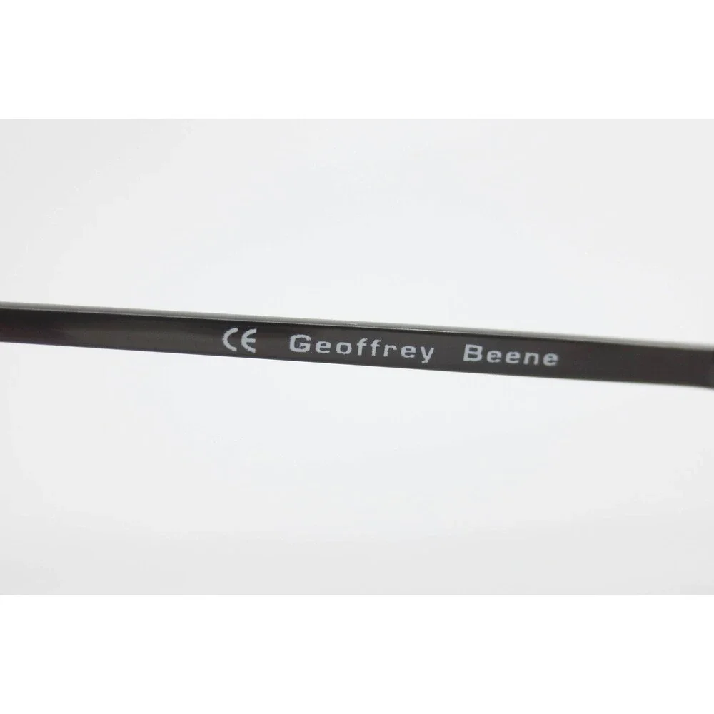 Geoffrey Beene Hermes Gunmetal Semi-Rimless Rectangular Eyeglasses 51-21-140